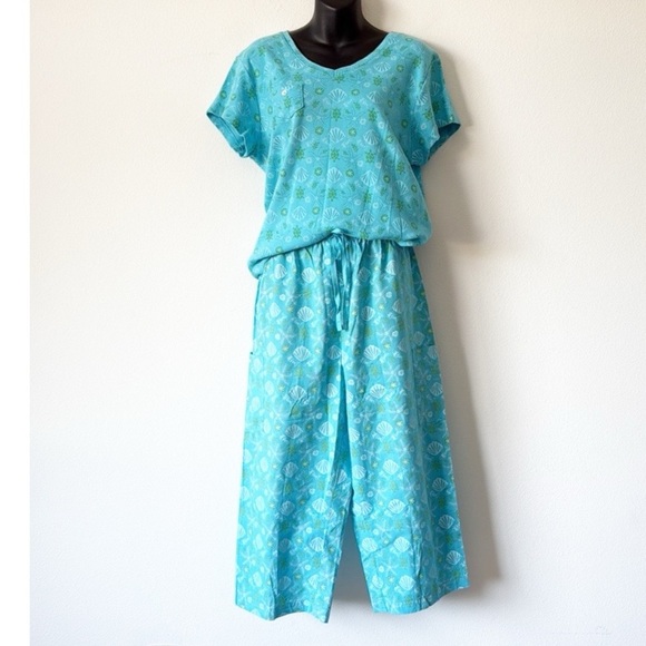 Fresh Produce 2 Pieces Set XL Blue Patterned Women's Set - Picture 11 of 11